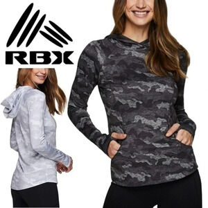 NWT,‎ RBX, Camouflage Long Sleeve Soft Hooded Shirt